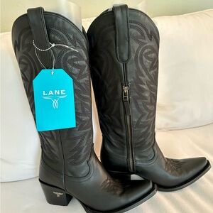 NWT size 7 black leather Lane boots